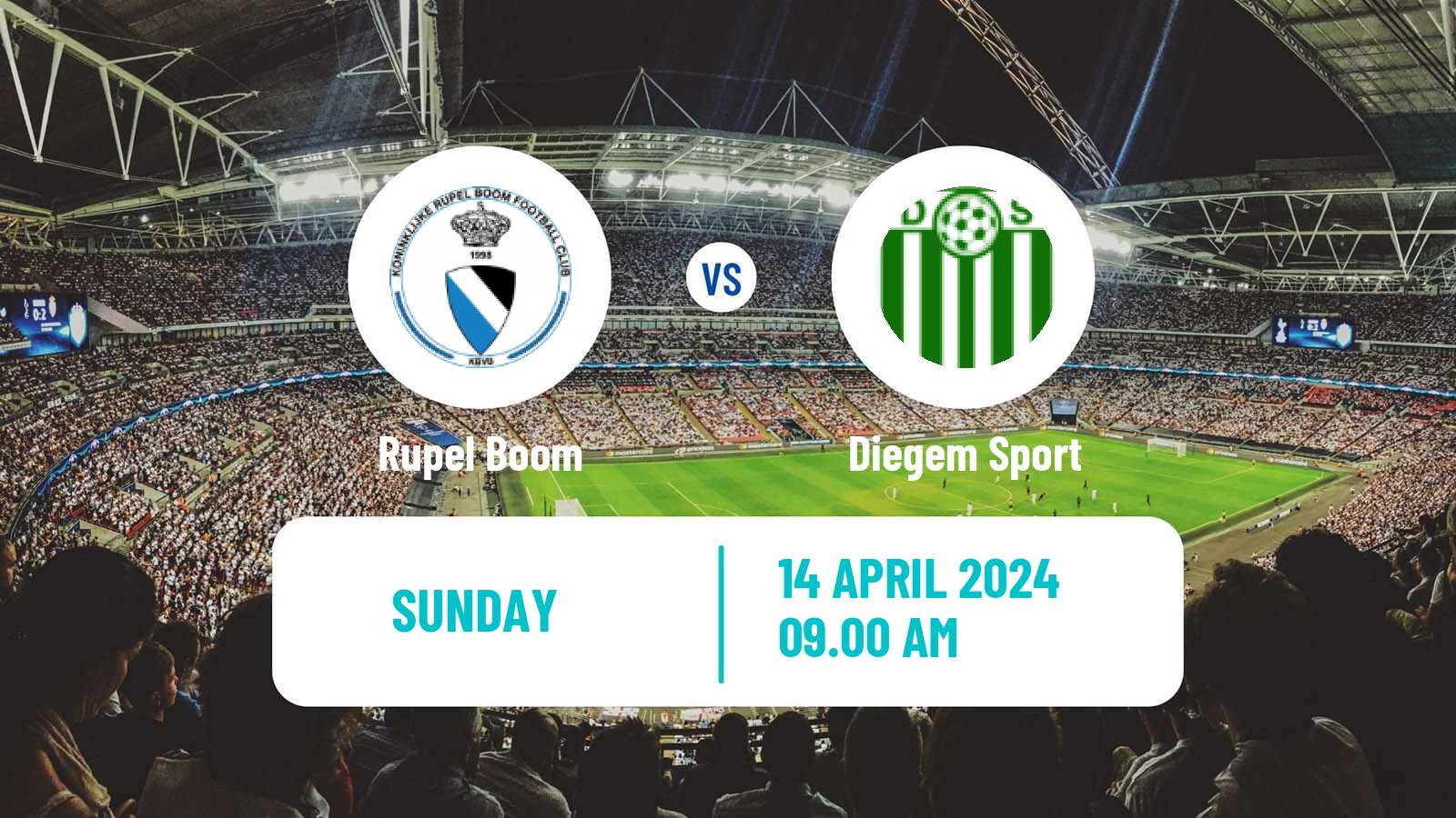 Soccer Belgian Second Amateur Division Group B Rupel Boom - Diegem Sport