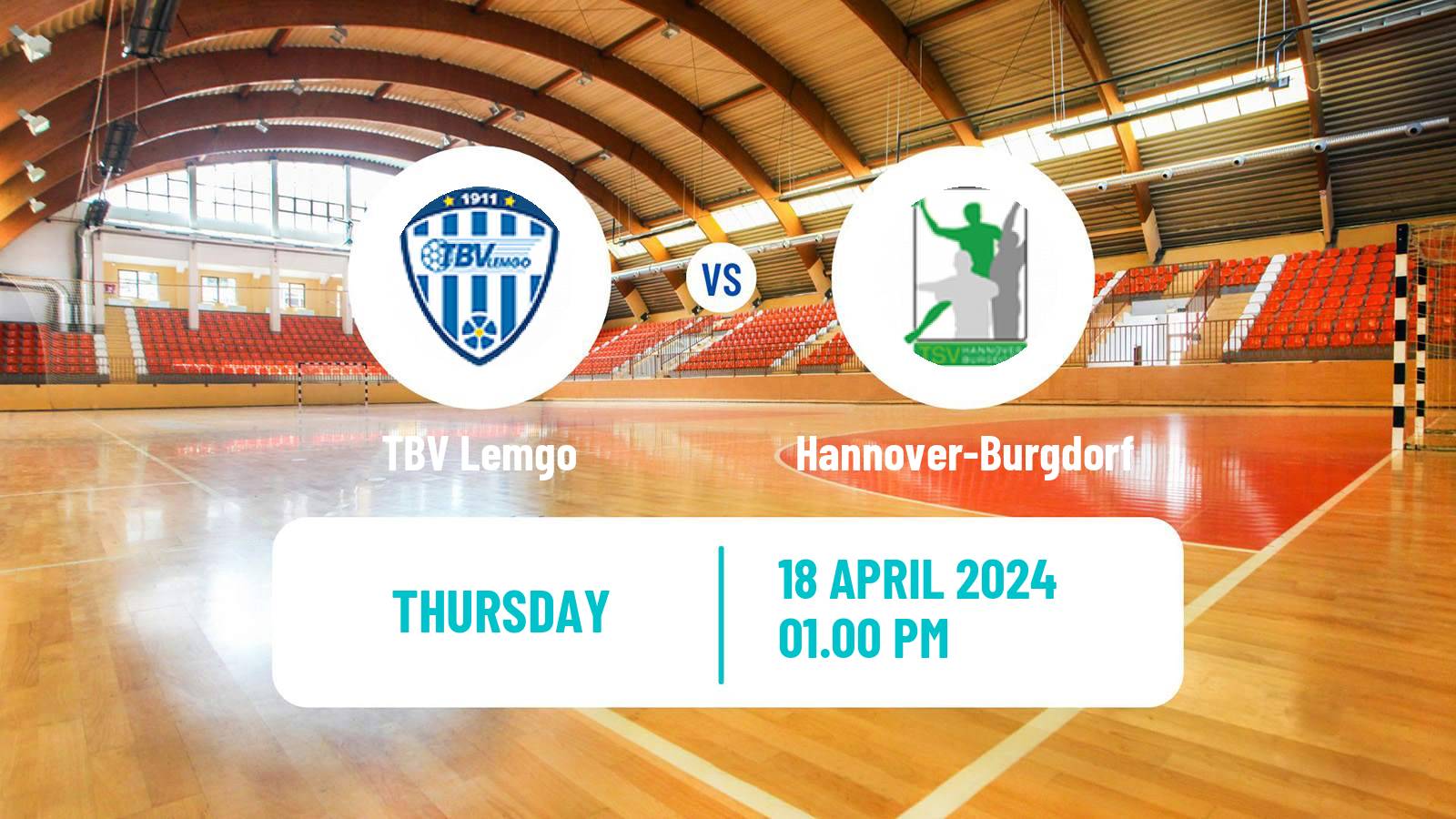 Handball German Bundesliga Handball TBV Lemgo - Hannover-Burgdorf