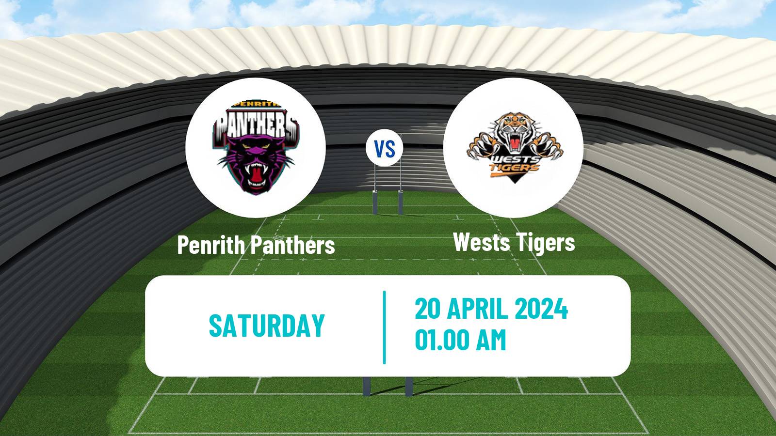 Rugby league Australian NRL Penrith Panthers - Wests Tigers