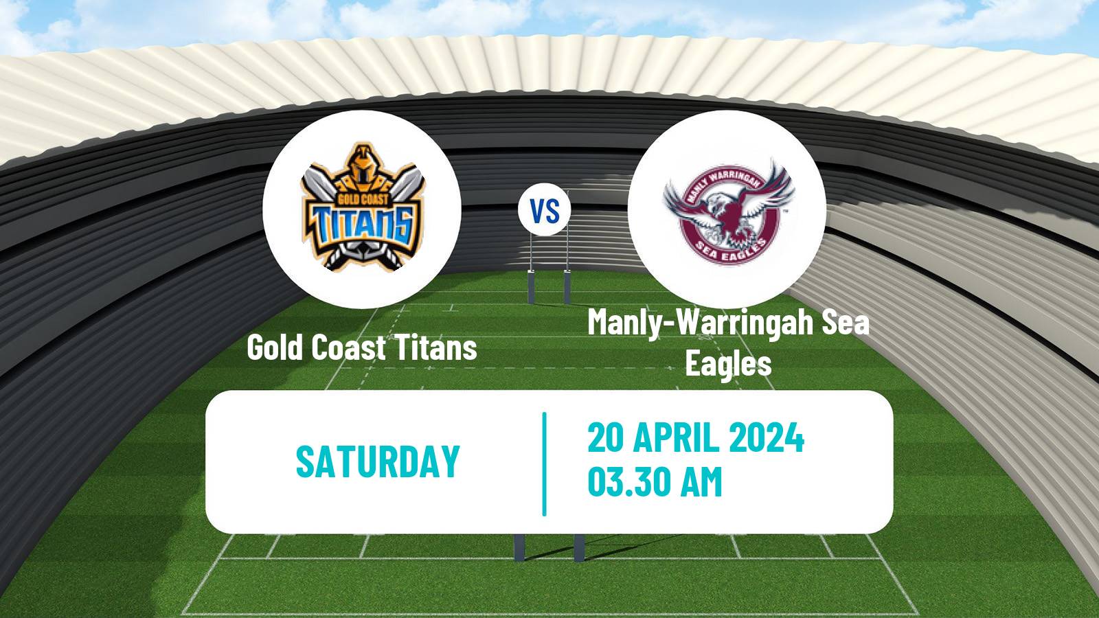 Rugby league Australian NRL Gold Coast Titans - Manly-Warringah Sea Eagles