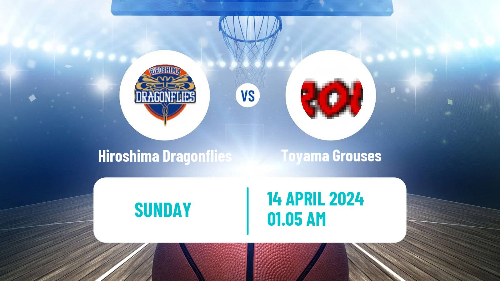 Basketball BJ League Hiroshima Dragonflies - Toyama Grouses