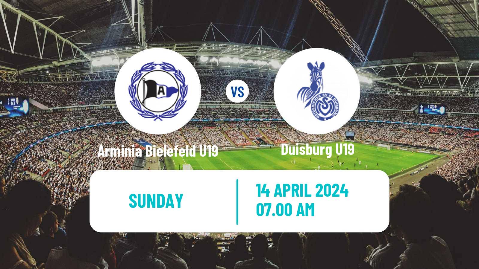 Soccer German Junioren Bundesliga West Arminia Bielefeld U19 - Duisburg U19
