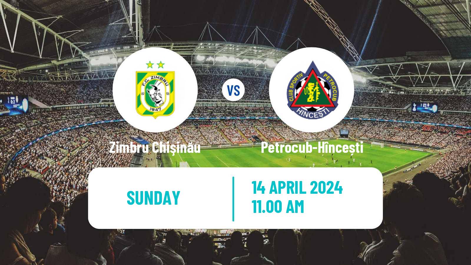 Soccer Moldovan Super Liga Zimbru Chişinău - Petrocub-Hîncești