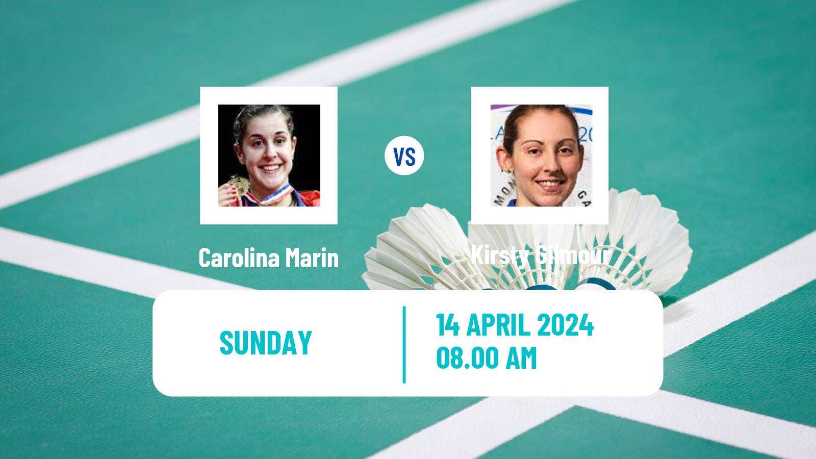 Badminton BWF European Championship Women Carolina Marin - Kirsty Gilmour