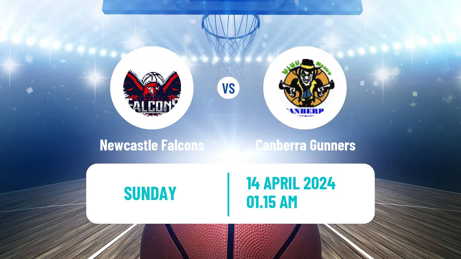 Basketball Australian NBL1 East Newcastle Falcons - Canberra Gunners