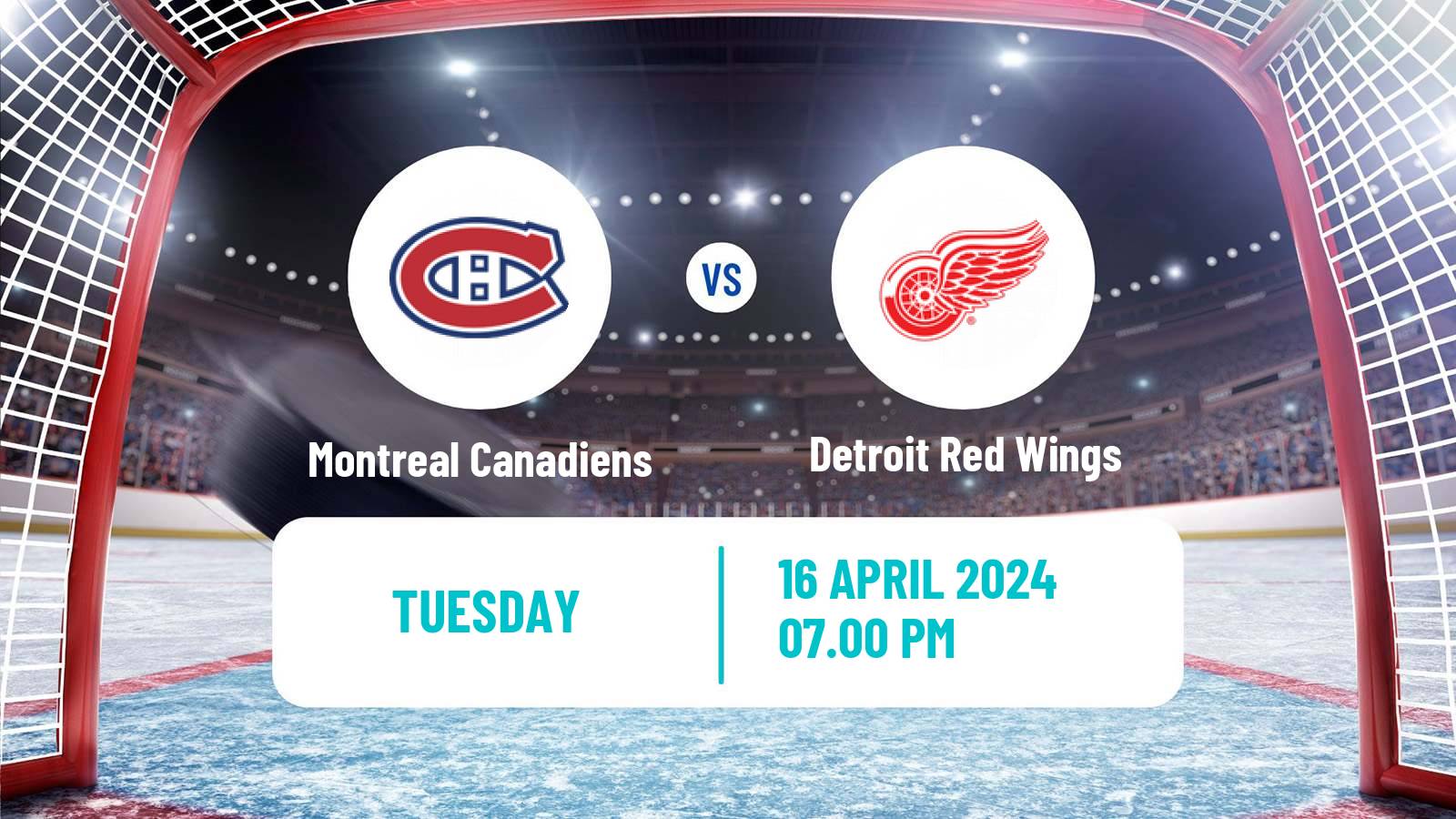 Hockey NHL Montreal Canadiens - Detroit Red Wings