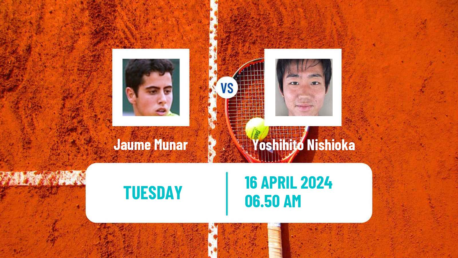 Tennis ATP Barcelona Jaume Munar - Yoshihito Nishioka