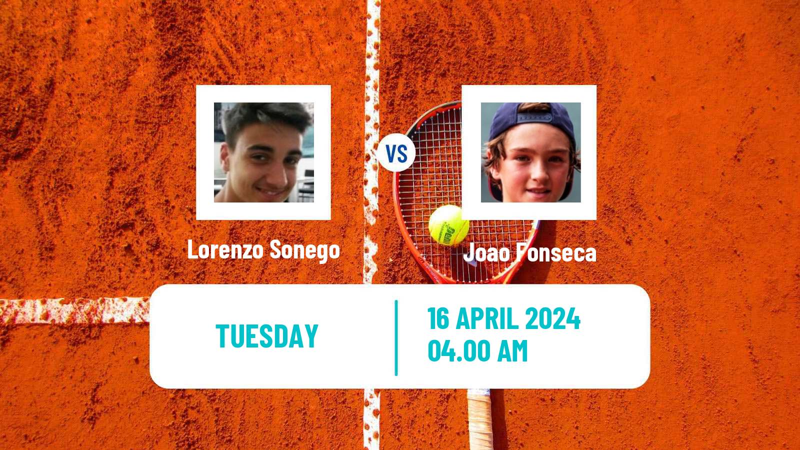 Tennis ATP Bucharest Lorenzo Sonego - Joao Fonseca