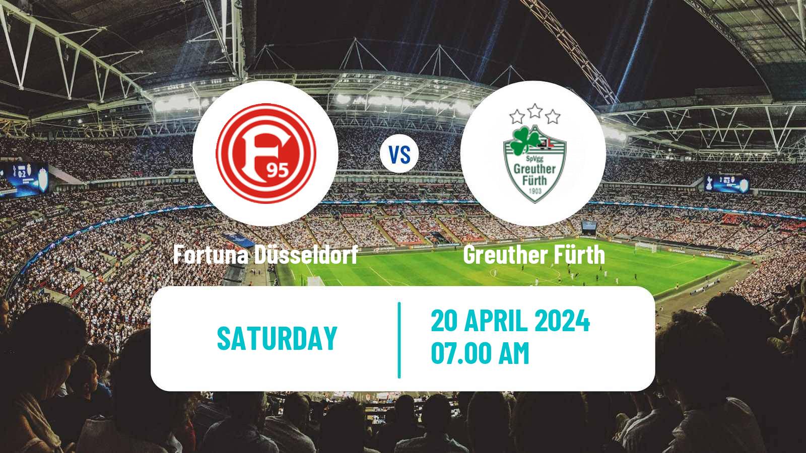 Soccer German 2 Bundesliga Fortuna Düsseldorf - Greuther Fürth