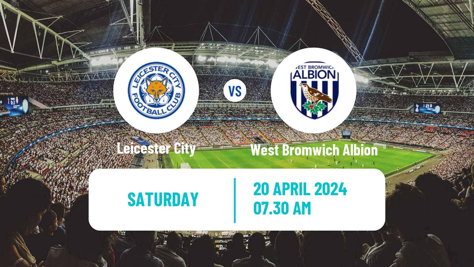Soccer English League Championship Leicester City - West Bromwich Albion