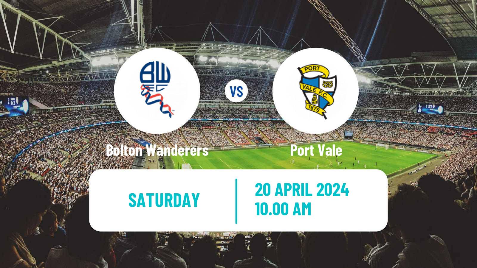 Soccer English League One Bolton Wanderers - Port Vale
