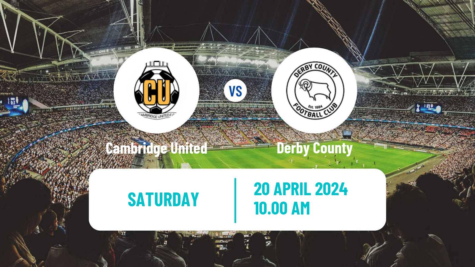 Soccer English League One Cambridge United - Derby County