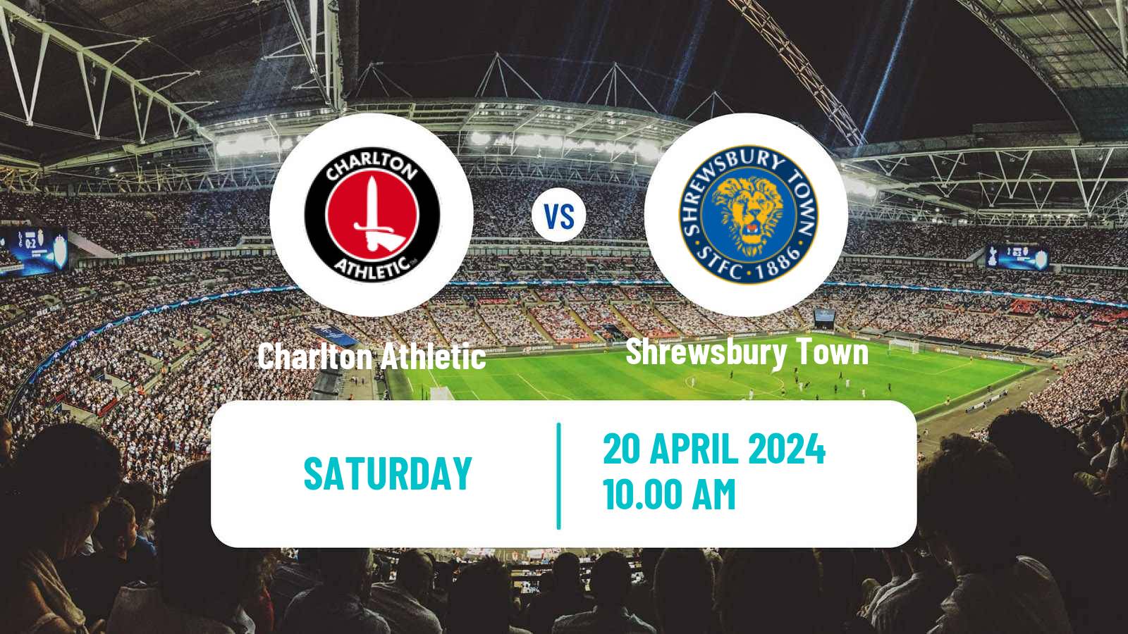 Soccer English League One Charlton Athletic - Shrewsbury Town
