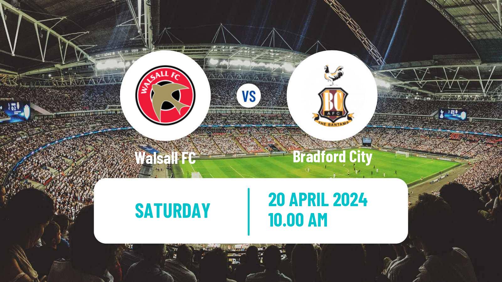 Soccer English League Two Walsall - Bradford City