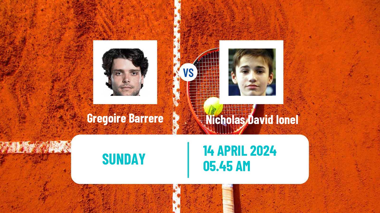 Tennis ATP Bucharest Gregoire Barrere - Nicholas David Ionel