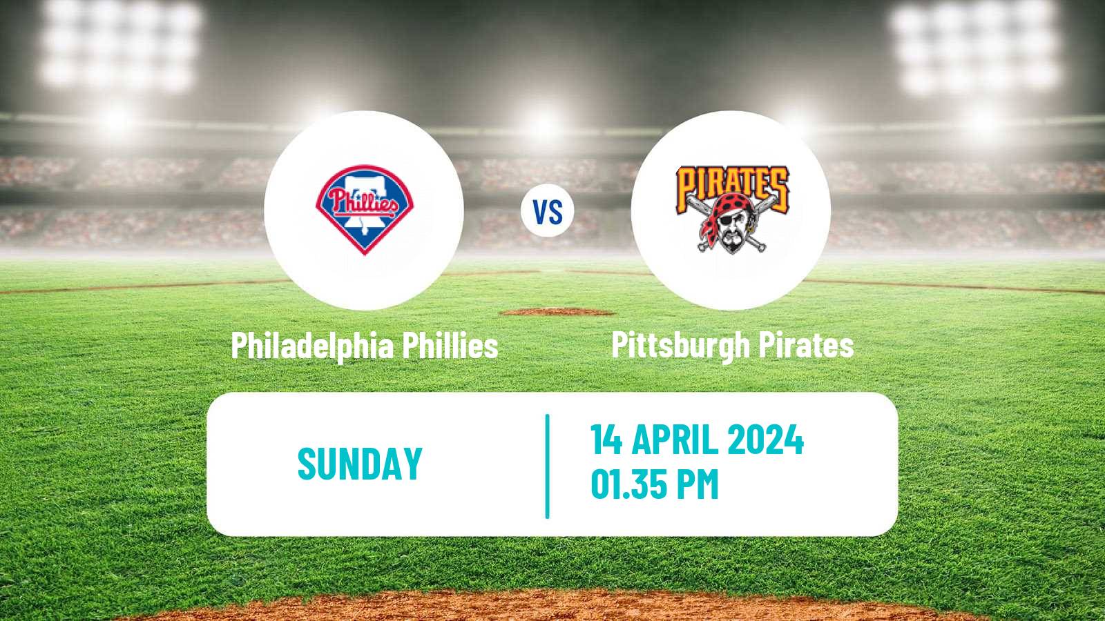 Baseball MLB Philadelphia Phillies - Pittsburgh Pirates