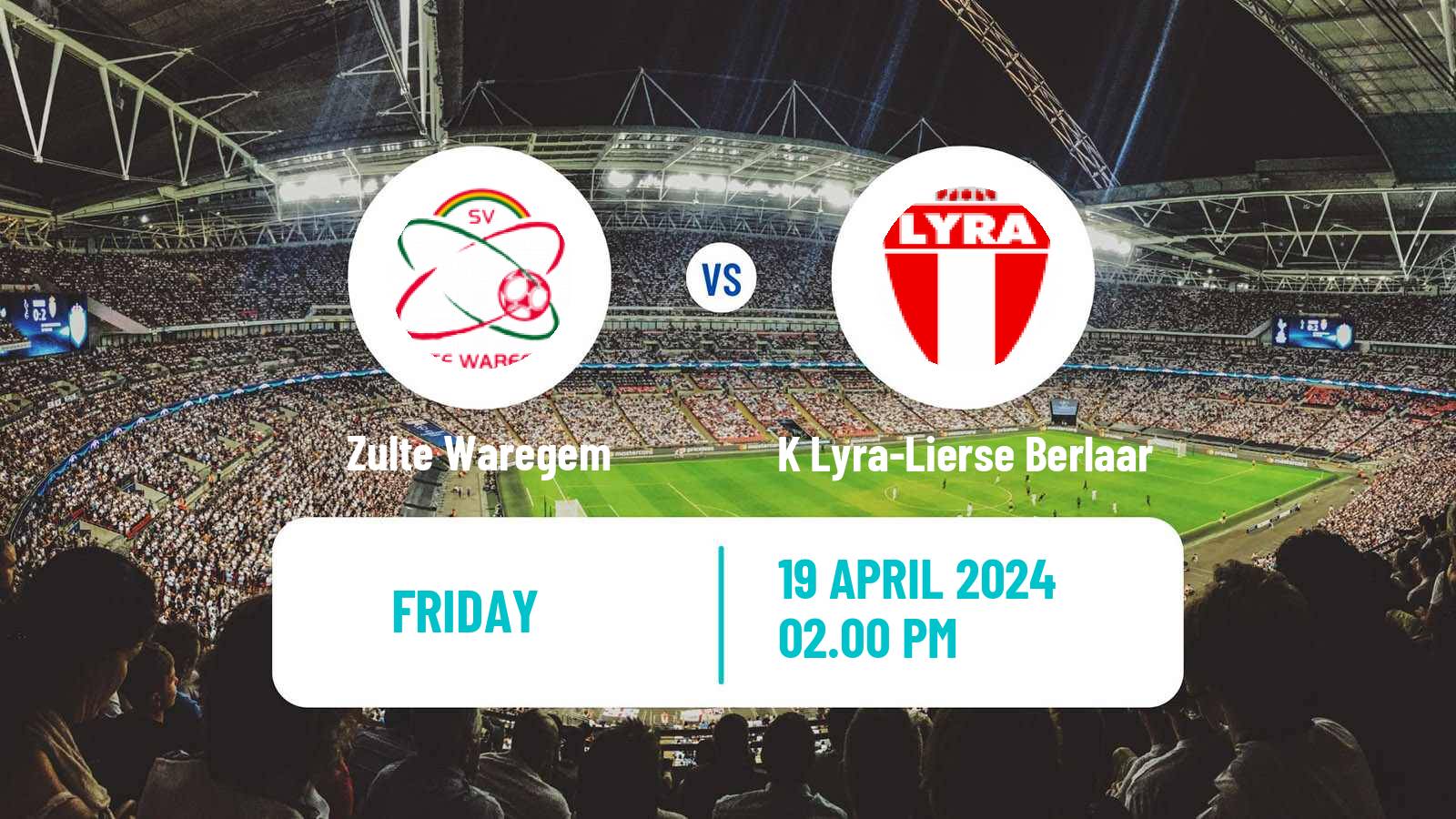 Soccer Belgian Сhallenger Pro League Zulte Waregem - K Lyra-Lierse Berlaar