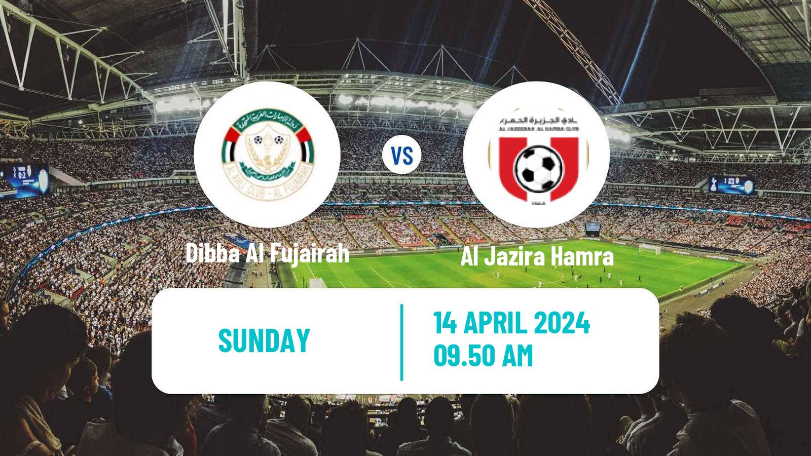 Soccer UAE Division 1 Dibba Al Fujairah - Al Jazira Hamra