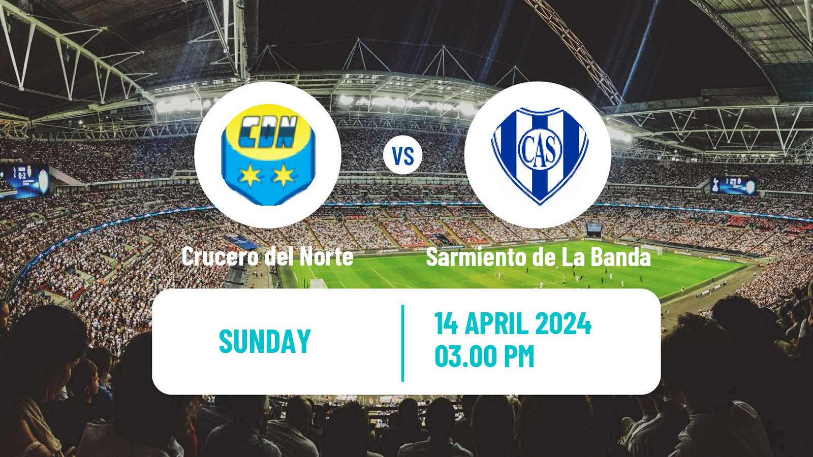 Soccer Argentinian Torneo Federal Crucero del Norte - Sarmiento de La Banda