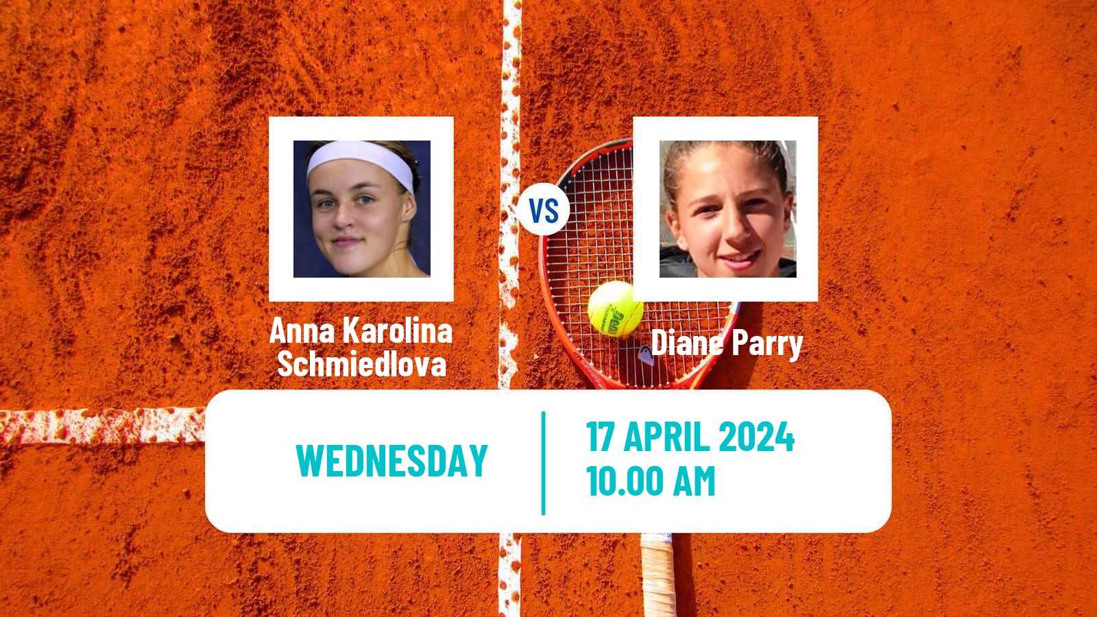 Tennis WTA Rouen Anna Karolina Schmiedlova - Diane Parry