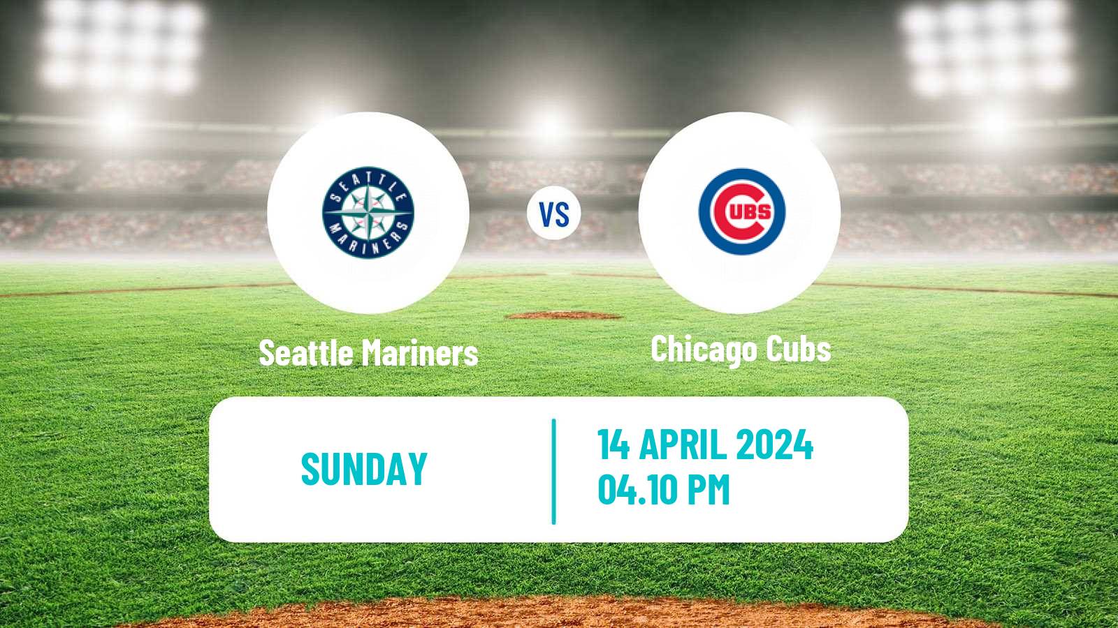 Baseball MLB Seattle Mariners - Chicago Cubs