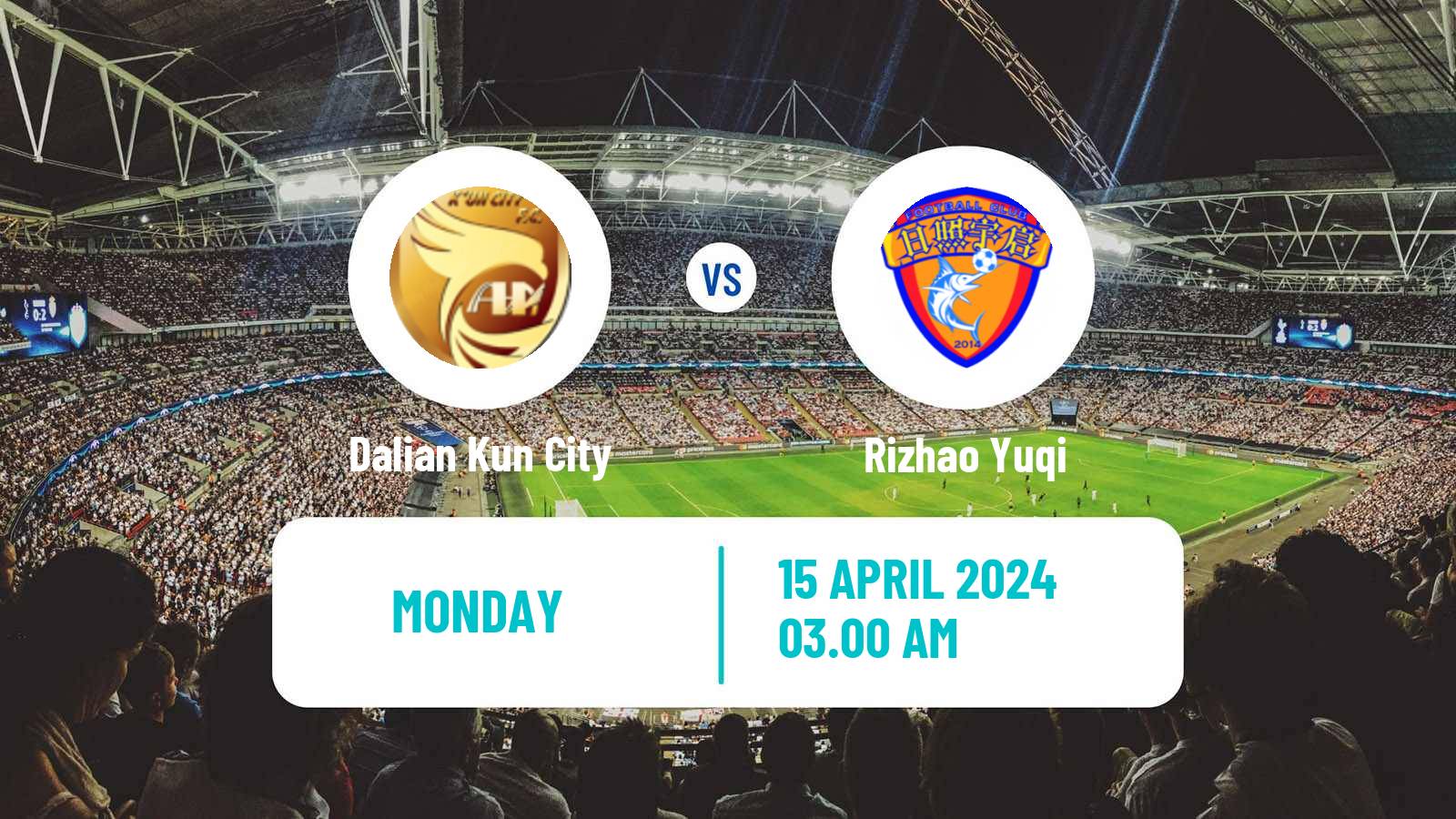 Soccer Chinese Yi League Dalian Kun City - Rizhao Yuqi