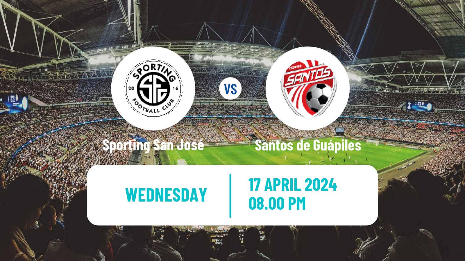 Soccer Costa Rican Primera Division Sporting San José - Santos de Guápiles