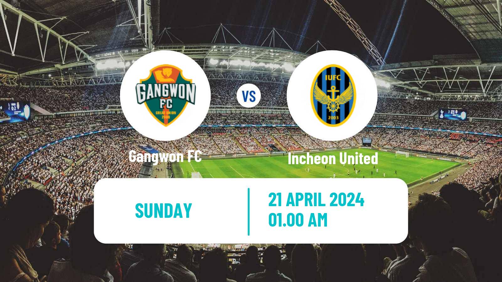 Soccer South Korean K-League 1 Gangwon - Incheon United