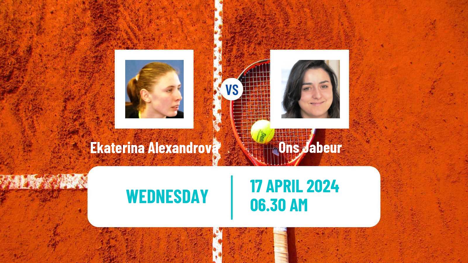 Tennis WTA Stuttgart Ekaterina Alexandrova - Ons Jabeur