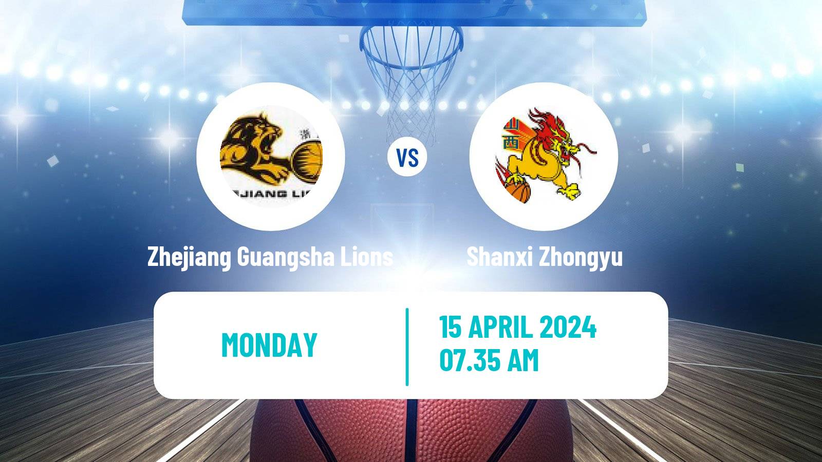 Basketball CBA Zhejiang Guangsha Lions - Shanxi Zhongyu