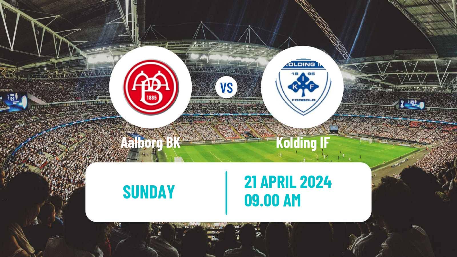 Soccer Danish 1 Division Aalborg BK - Kolding IF