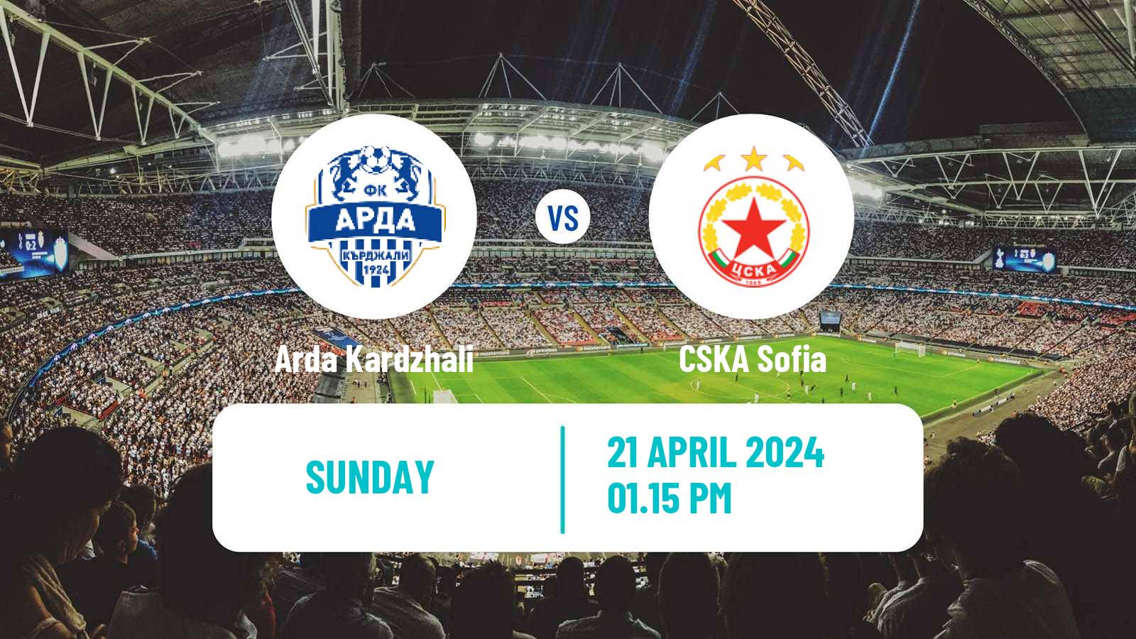 Soccer Bulgarian Parva Liga Arda Kardzhali - CSKA Sofia