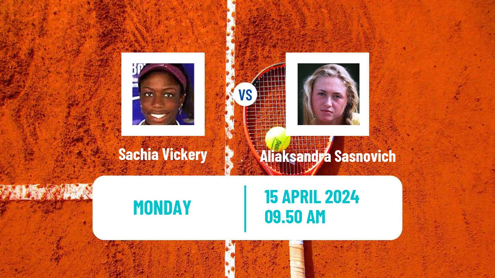 Tennis WTA Stuttgart Sachia Vickery - Aliaksandra Sasnovich