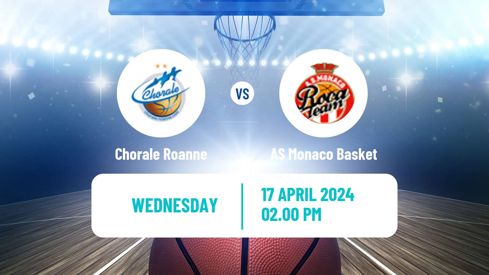 Basketball French LNB Chorale Roanne - AS Monaco Basket