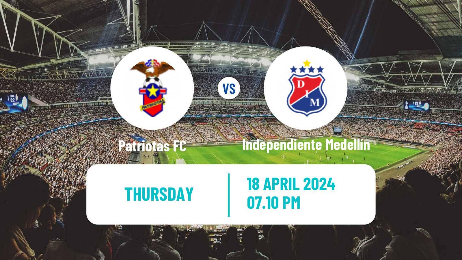 Soccer Colombian Primera A Patriotas - Independiente Medellín