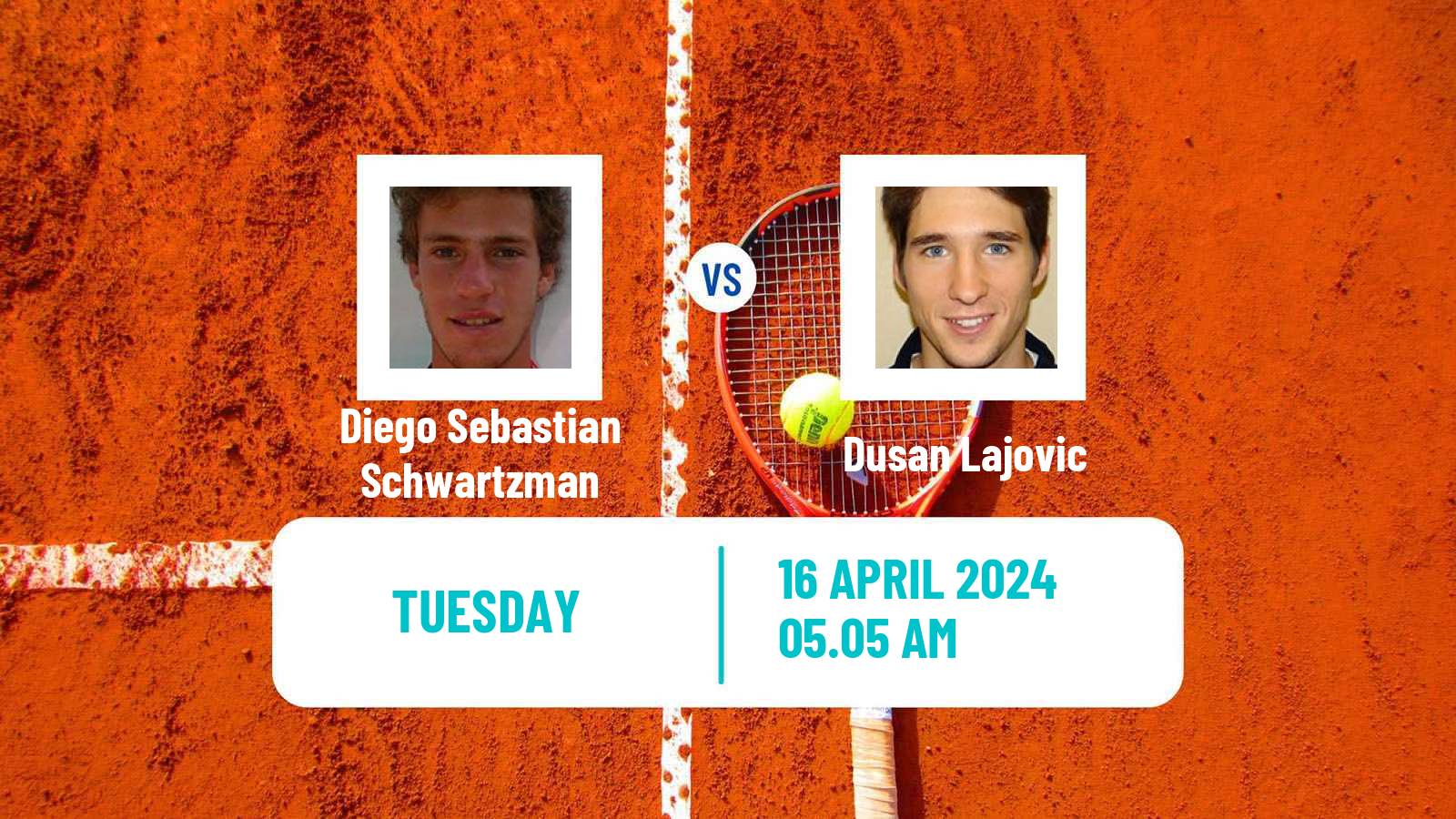 Tennis ATP Barcelona Diego Sebastian Schwartzman - Dusan Lajovic