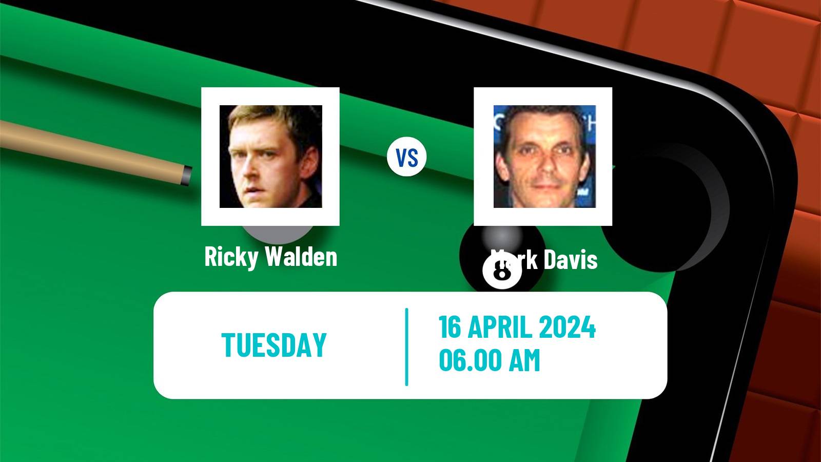 Snooker World Championship Ricky Walden - Mark Davis