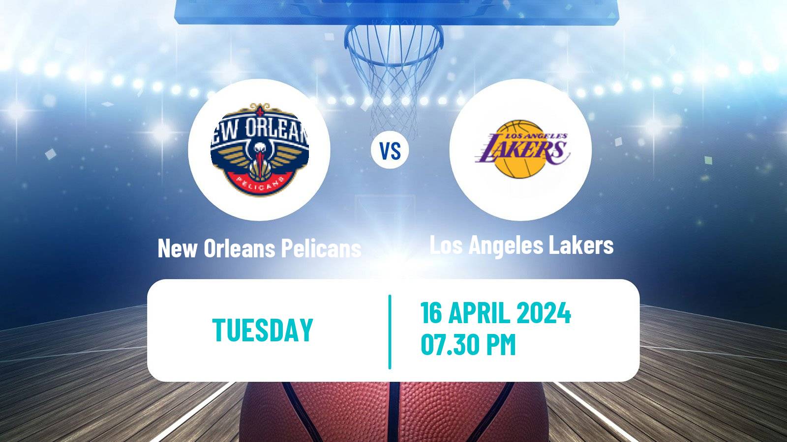 Basketball NBA New Orleans Pelicans - Los Angeles Lakers