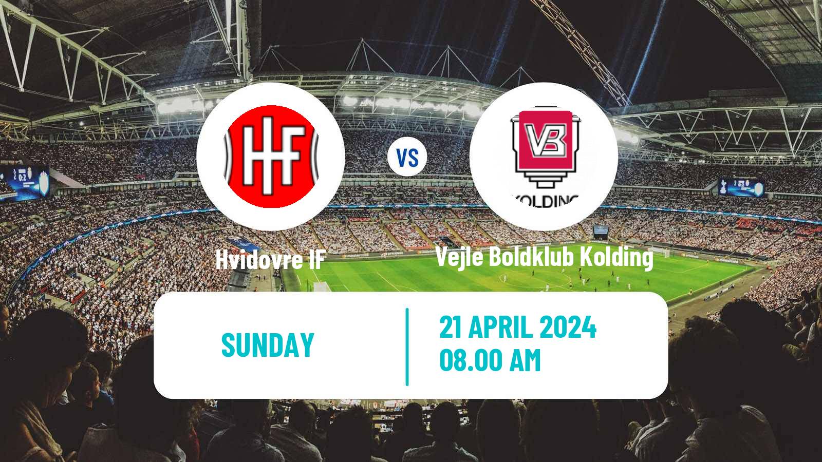 Soccer Danish Superliga Hvidovre - Vejle Boldklub Kolding