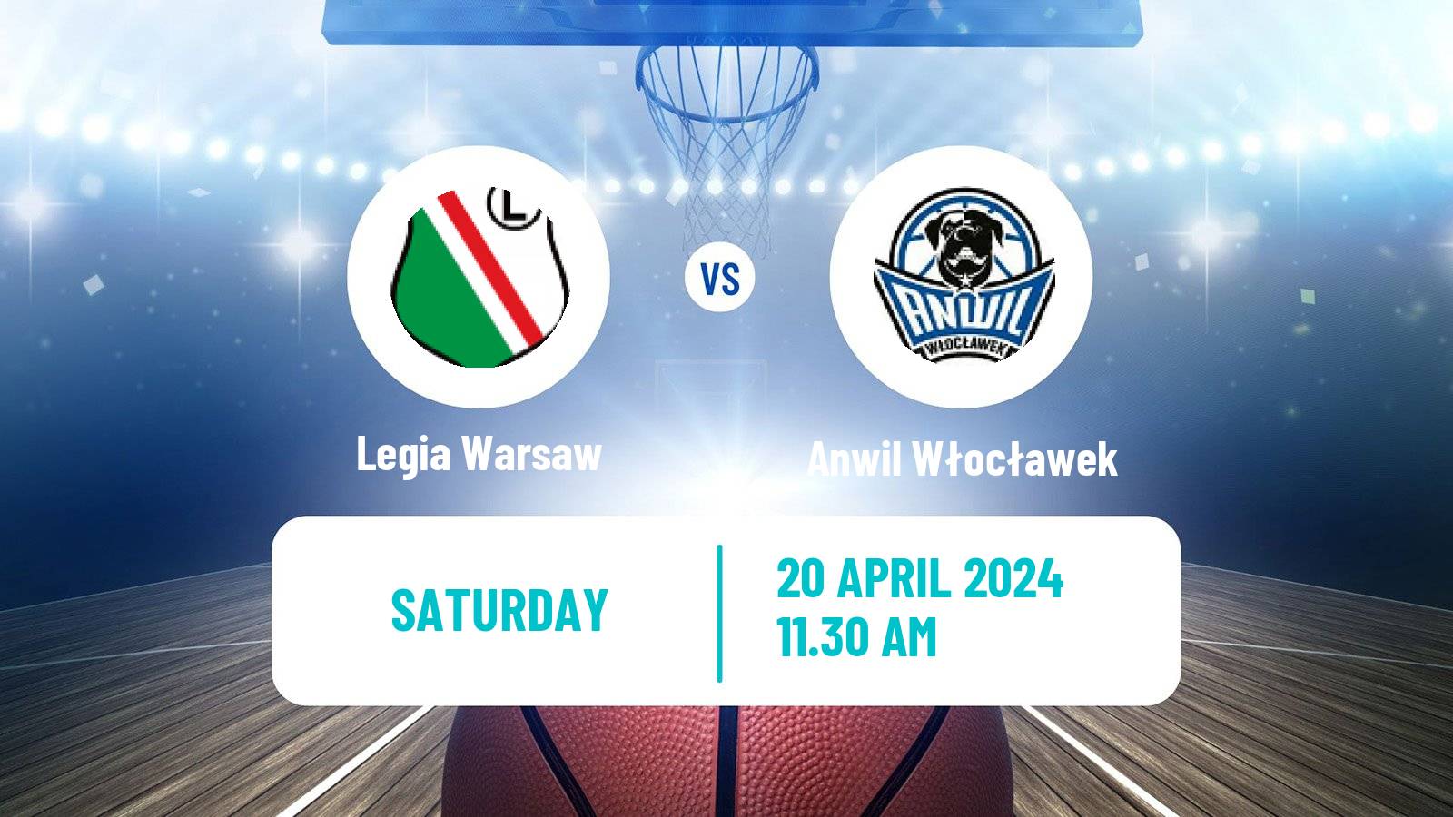 Basketball Polish Basket Liga Legia Warsaw - Anwil Włocławek