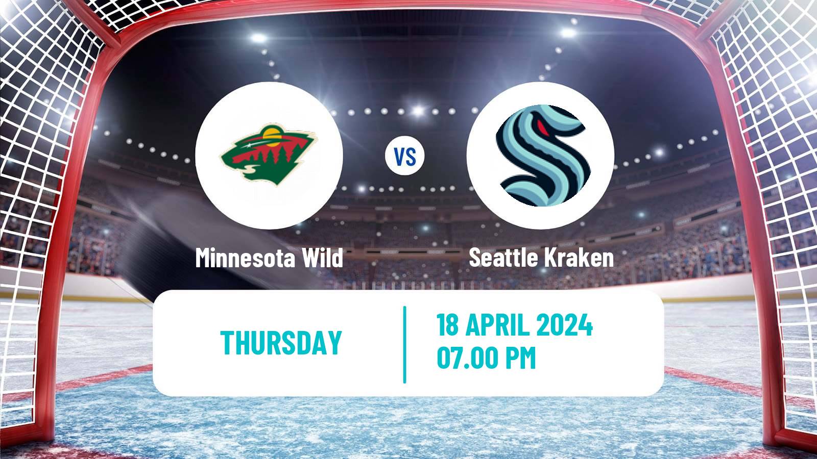 Hockey NHL Minnesota Wild - Seattle Kraken