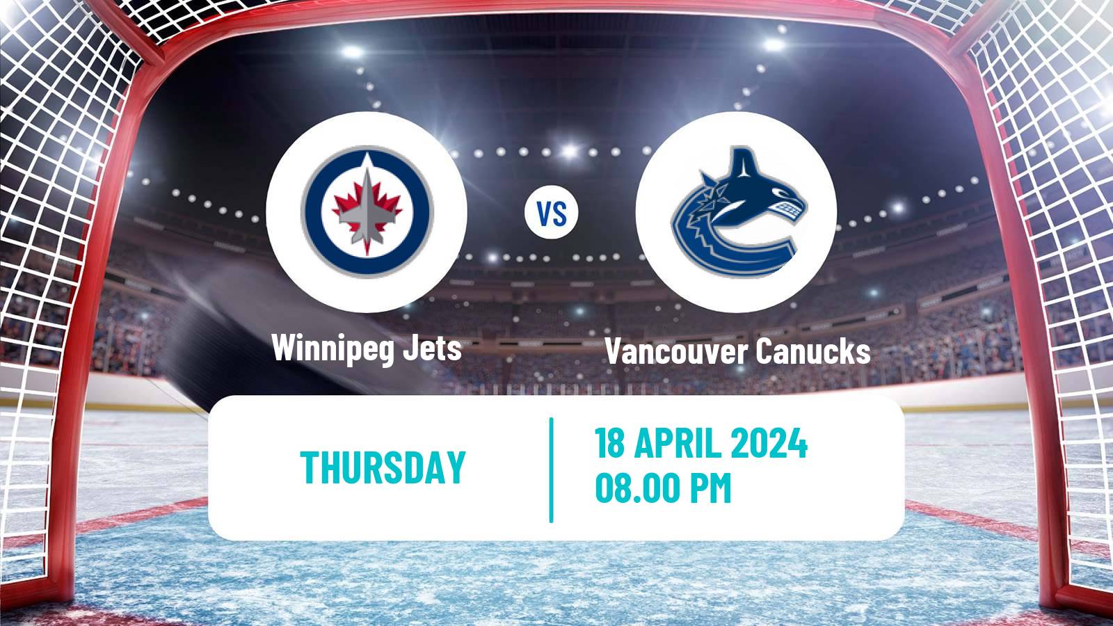 Hockey NHL Winnipeg Jets - Vancouver Canucks