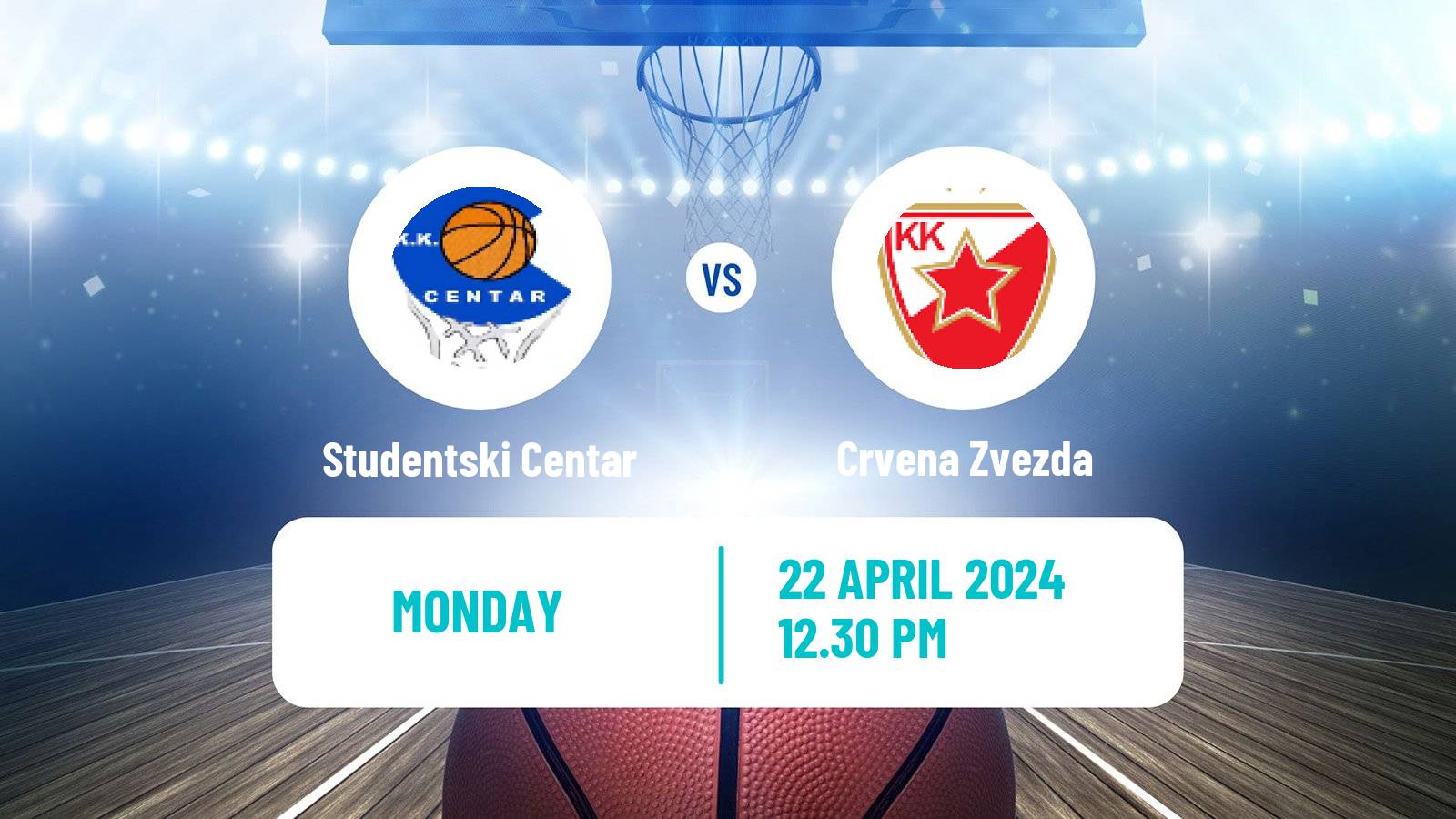 Basketball Adriatic League Studentski Centar - Crvena Zvezda