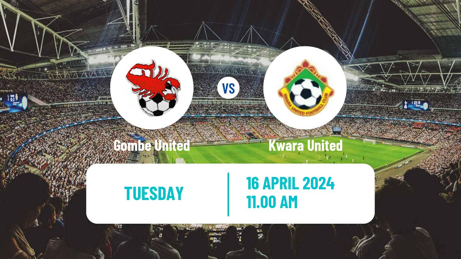 Soccer Nigerian Premier League Gombe United - Kwara United