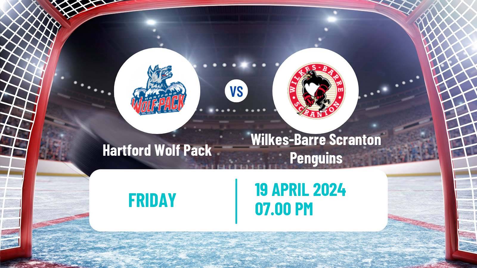 Hockey AHL Hartford Wolf Pack - Wilkes-Barre Scranton Penguins