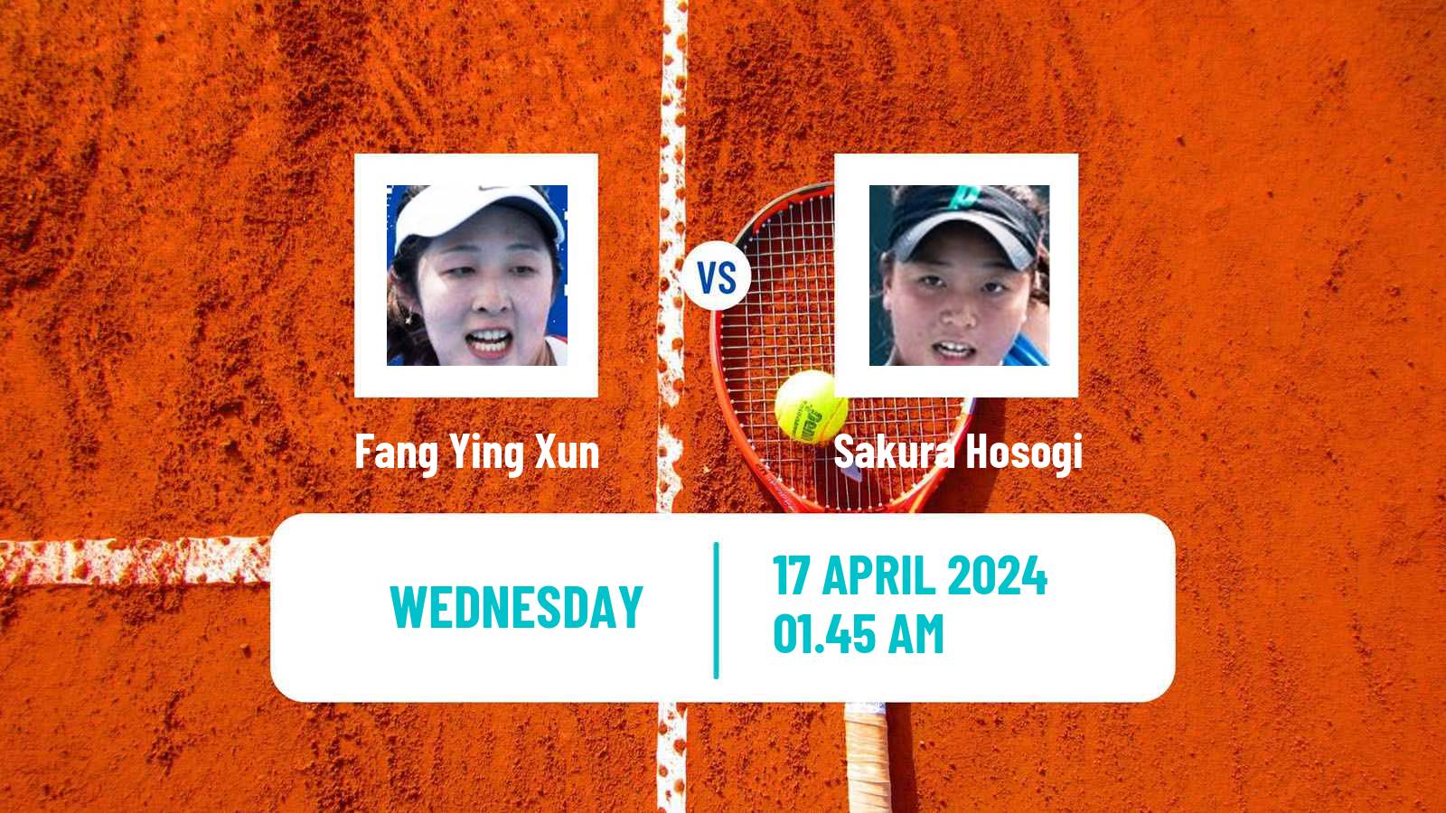Tennis ITF W50 Shenzhen 2 Women Fang Ying Xun - Sakura Hosogi