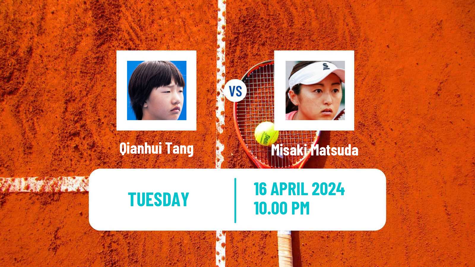 Tennis ITF W50 Shenzhen 2 Women Qianhui Tang - Misaki Matsuda