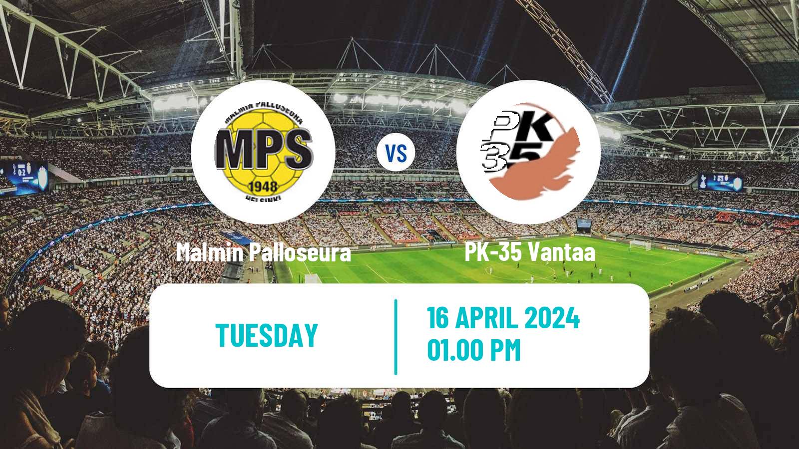 Soccer Finnish Cup Malmin Palloseura - PK-35 Vantaa