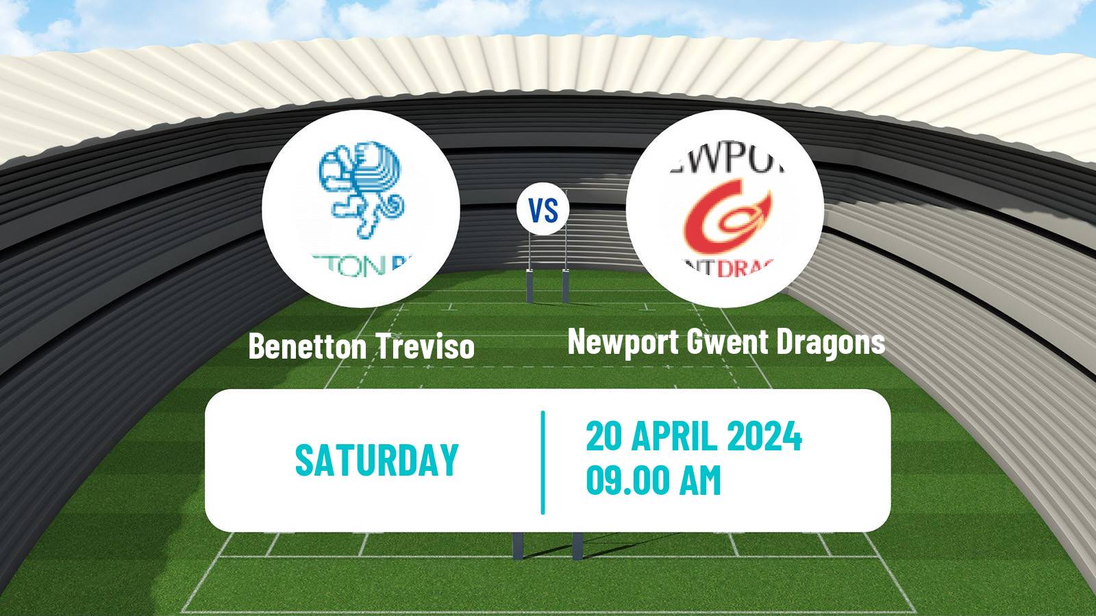 Rugby union United Rugby Championship Benetton Treviso - Newport Gwent Dragons