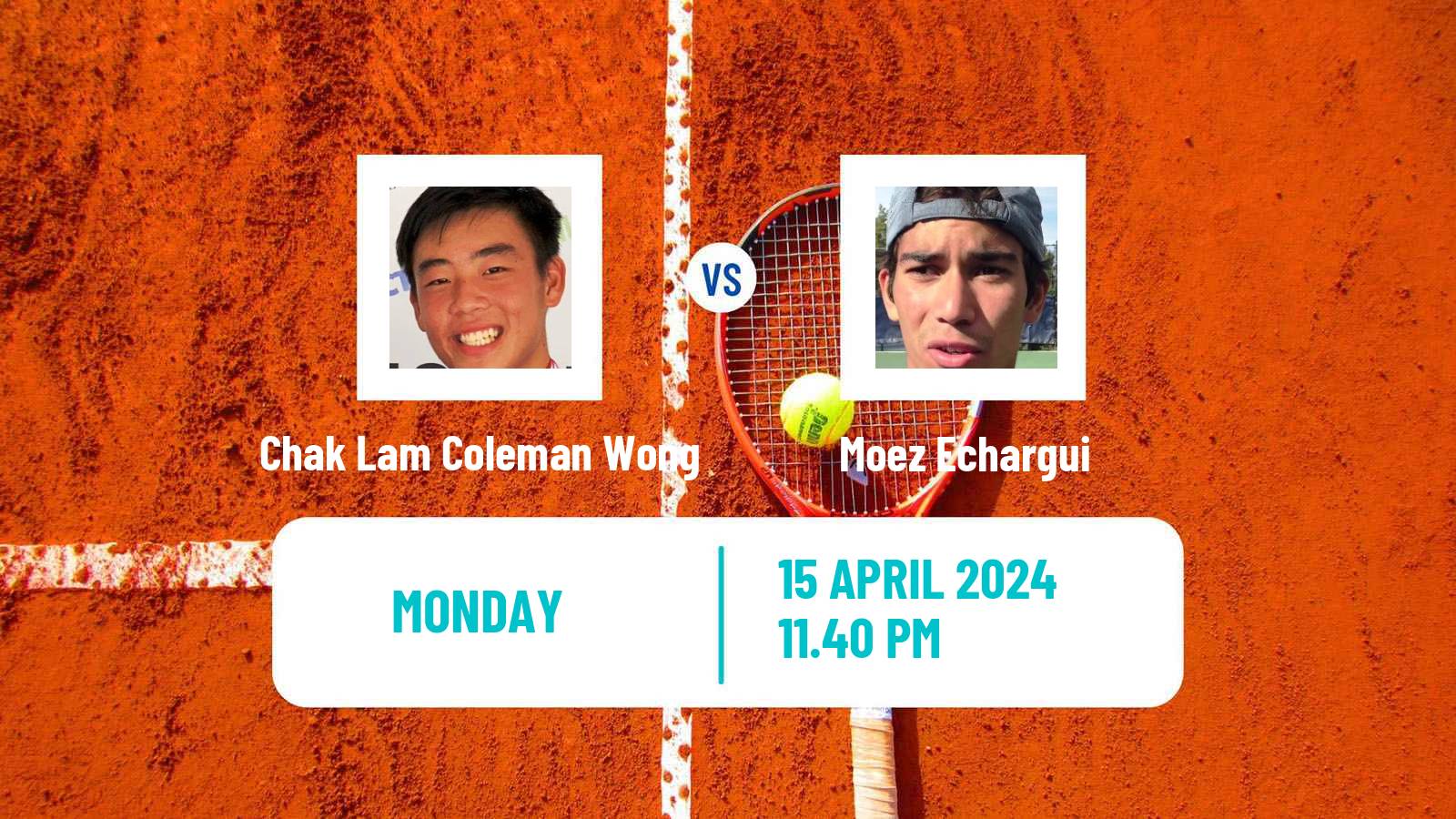 Tennis Gwangju Challenger Men Chak Lam Coleman Wong - Moez Echargui